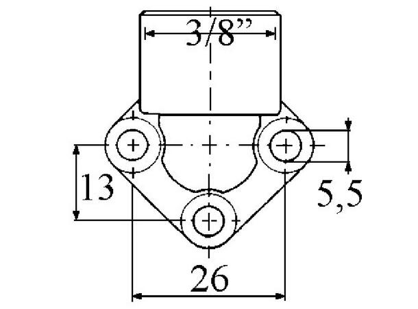 Portflens 90 gr. 3/8"x26 RPA 0,5/38M